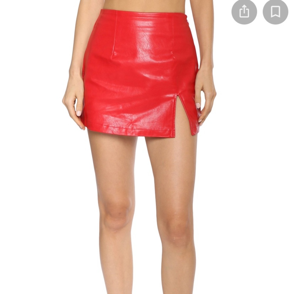 Trendy red skirt